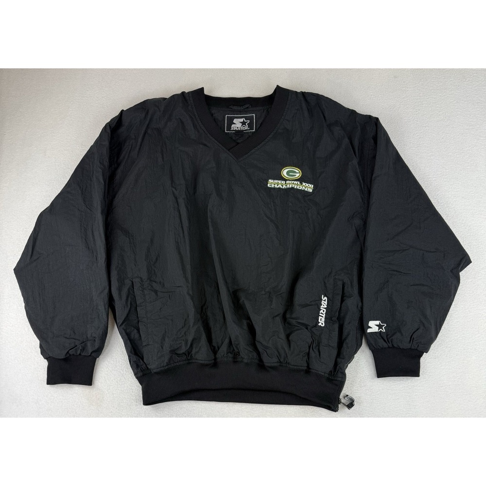 VTG Green Bay Super Bowl XXXI Champions Starter Large Windbreaker Pullover